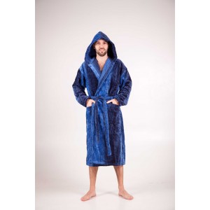 Халат махровИй Сapri з капюшоном, Bulgaria tex, синій, чоловічий, розмір xxl. Photo 3